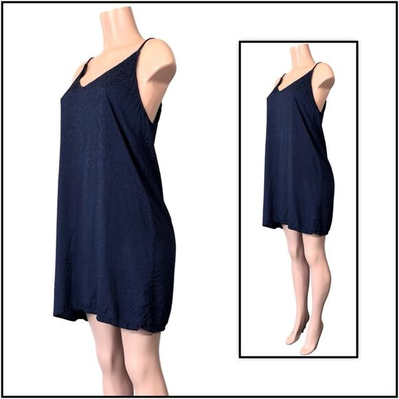 Nation LTD Penelope V Back Slip Dress in Ink $179 - Picture 5 of 12